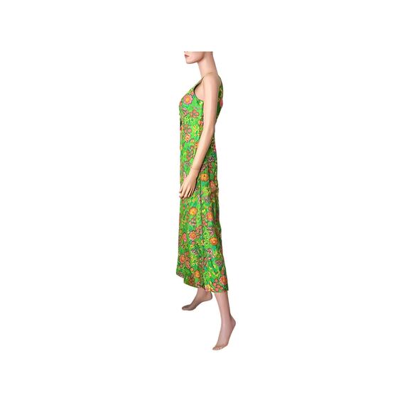 Vintage John Douglas 60s Mod Floral Maxi Dress Psychedelic Flower Power Gown - Picture 4 of 9